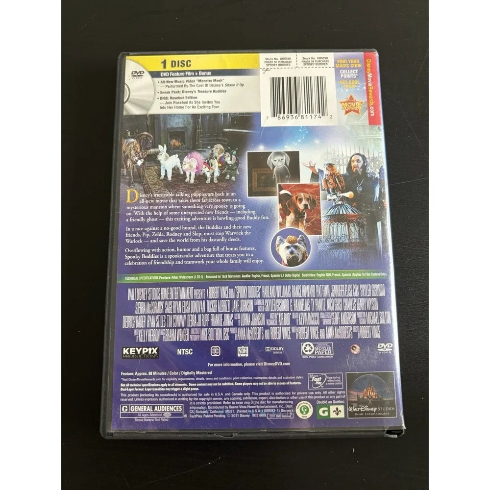 Disney's Spooky Buddies DVD (2011) Golden Retriever Puppies Halloween Movie